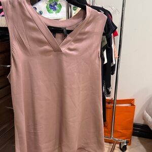 Theory Sleeveless V-Neck Camisole - Dusty Pink
